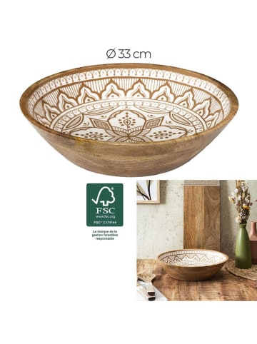 Ethnical Life Miska w kolorze brązowo-beżowym - Ø 33 cm