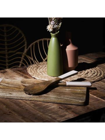 Ethnical Life 2tlg. Set: Salatbesteck in Braun/ Beige - (L)30 cm