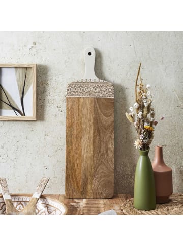 Ethnical Life Schneidebrett in Braun/ Beige - (L)58 x (B)19 cm