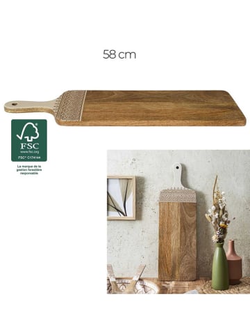 Ethnical Life Deska w kolorze brązowo-beżowym do krojenia - 58 x 19 cm
