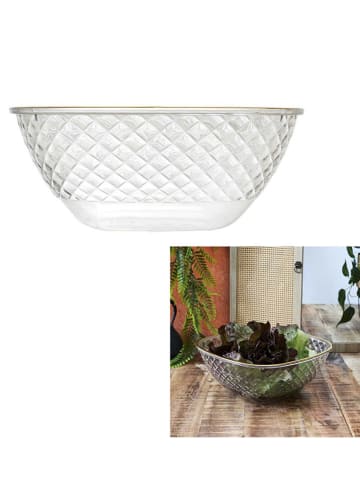 Ethnical Life Saladekom transparant/goudkleurig - (B) 25,6 x (H)10 cm