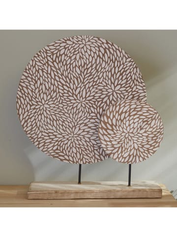 Today Decoratief object "Mango Wood'' beige/wit - (L)30,5 x (B)40 cm