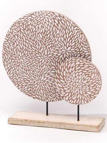 Today Decoratief object "Mango Wood'' beige/wit - (L)30,5 x (B)40 cm
