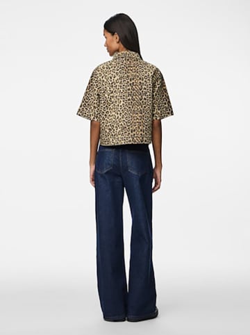 Pieces Jeanshemd "Salume" in Hellbraun