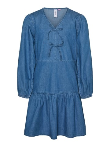 Vero Moda Girl Sukienka dżinsowa "Demi" w kolorze niebieskim