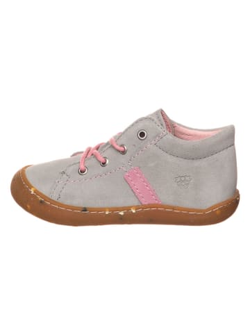 PEPINO Leder-Laufernschuhe in Grau/ Rosa