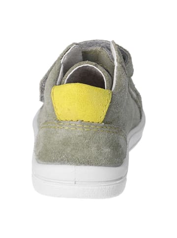 PEPINO Leder-Boots in Grau/ Gelb