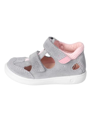 PEPINO Leder-Halbsandalen in Grau/ Rosa