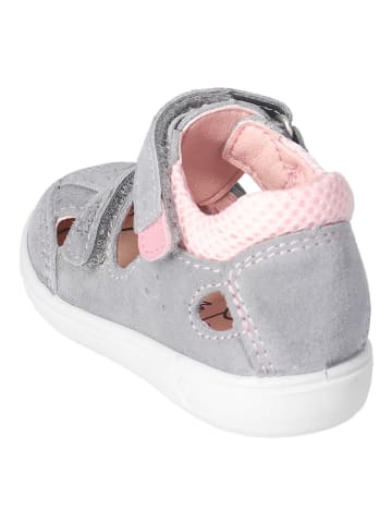 PEPINO Leren enkelsandalen grijs/lichtroze