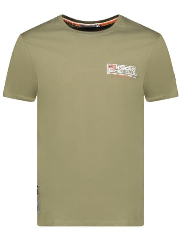 Geographical Norway Koszulka "Jofforoy" w kolorze khaki
