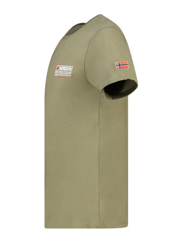 Geographical Norway Koszulka "Jofforoy" w kolorze khaki