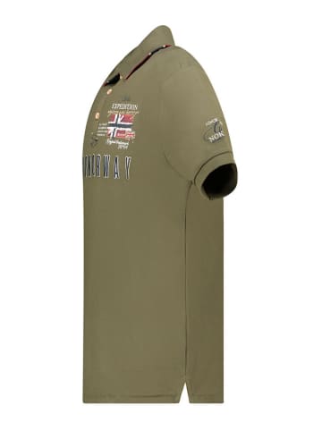 Geographical Norway Koszulka polo "Kason" w kolorze khaki