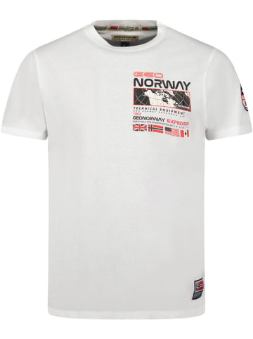 Geographical Norway Koszulka "Jholme" w kolorze białym