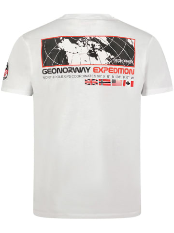 Geographical Norway Koszulka "Jholme" w kolorze białym