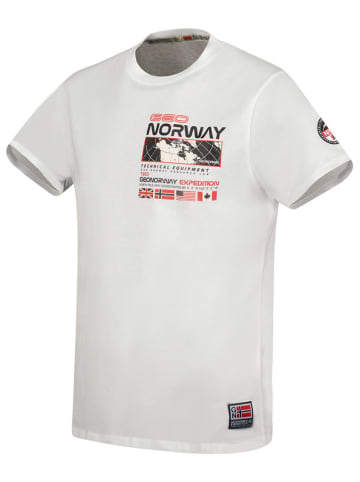 Geographical Norway Koszulka "Jholme" w kolorze białym