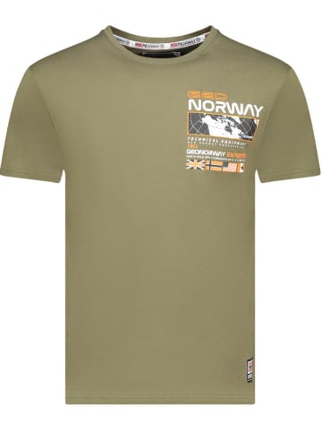 Geographical Norway Koszulka "Jholme" w kolorze khaki