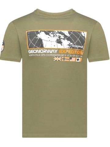 Geographical Norway Koszulka "Jholme" w kolorze khaki