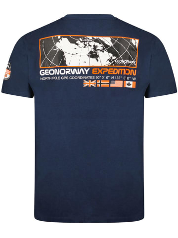 Geographical Norway Koszulka "Jholme" w kolorze granatowym