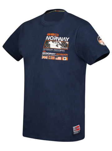 Geographical Norway Shirt "Jholme" donkerblauw