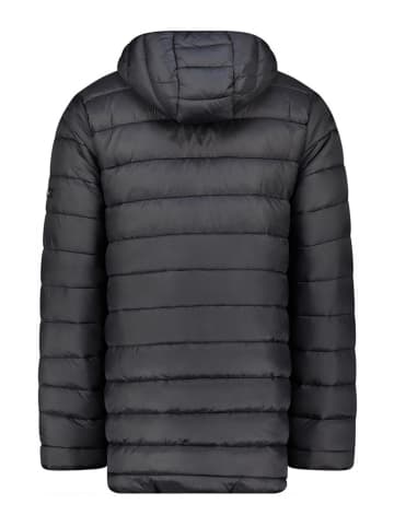 Geographical Norway Doorgestikte mantel "Amigobadge" zwart