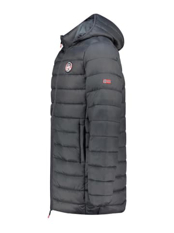 Geographical Norway Doorgestikte mantel "Amigobadge" antraciet