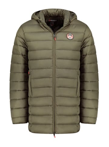 Geographical Norway Płaszcz pikowany "Amigobadge" w kolorze khaki