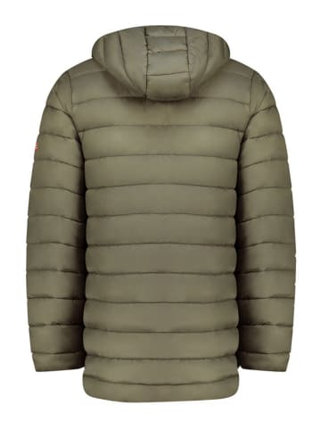 Geographical Norway Doorgestikte mantel "Amigobadge" kaki