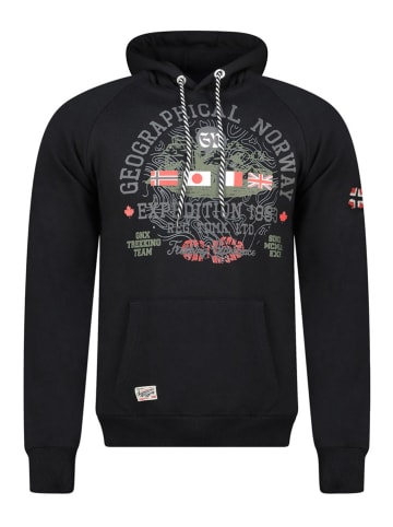 Geographical Norway Hoodie "Gexpe" in Schwarz