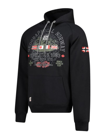 Geographical Norway Hoodie "Gexpe" in Schwarz