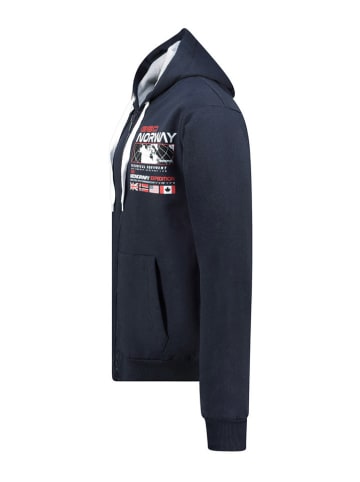 Geographical Norway Sweatvest "Golme" donkerblauw