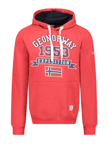 Geographical Norway Hoodie "Gollegio" in Rot