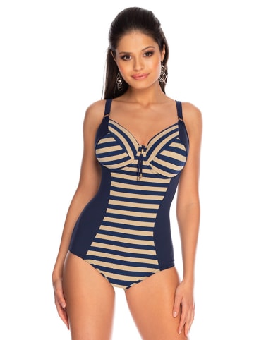 Meriell Club Badpak donkerblauw/beige