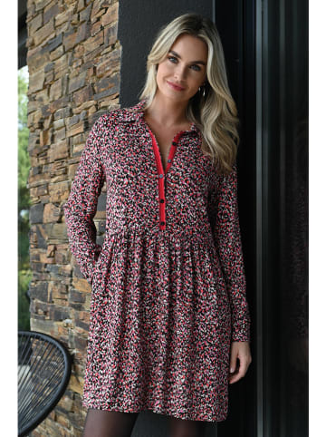 Bleu d'Azur Kleid in Pink/ Schwarz/ Weiß