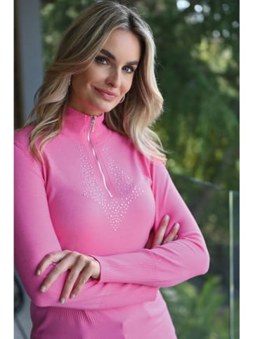 Bleu d'Azur Sweter "Garance" w kolorze jasnoróżowym