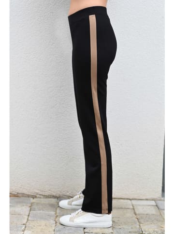 Bleu d'Azur Hose "Kathy" in Schwarz/ Beige