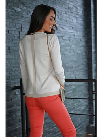 Bleu d'Azur Cardigan "Mirage" in Creme