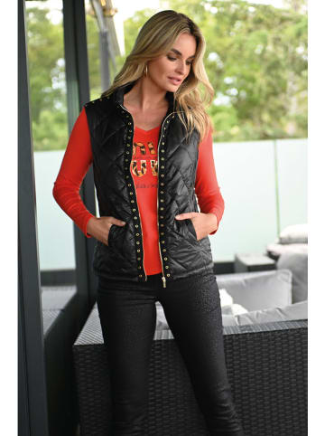 Bleu d'Azur Doorgestikte bodywarmer "Sonora" zwart