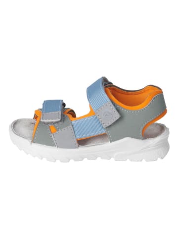 Ricosta Sandalen "Tarek" in Grau/ Orange/ Hellblau