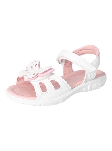 Ricosta Leren sandalen "Kelebek" wit/lichtroze