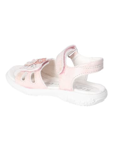 Ricosta Leren sandalen "Chloe" lichtroze/wit