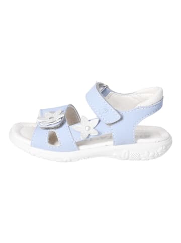 Ricosta Leder-Sandalen "Carola" in Hellblau/ Weiß
