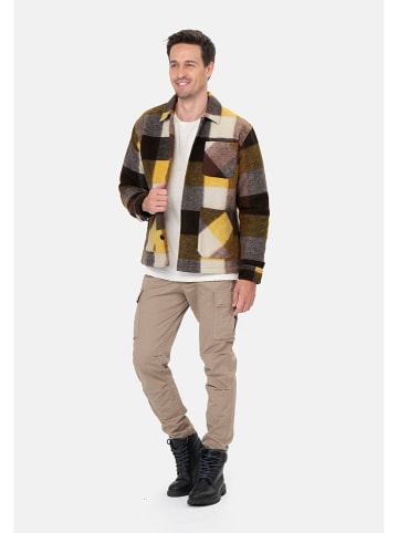 KEY LARGO Koszula "Kllocarno" w kolorze brązowo-żółtym