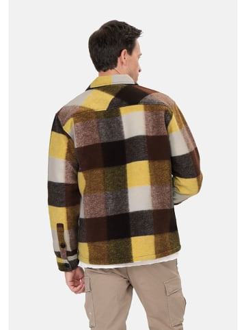 KEY LARGO Koszula "Kllocarno" w kolorze brązowo-żółtym