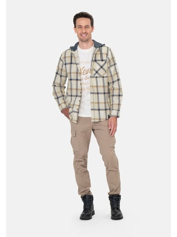 KEY LARGO Sweatjacke "Catania" in Blau/ Creme/ Hellbraun