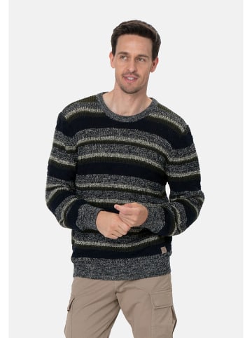 KEY LARGO Pullover "Basel" in Schwarz/ Grau