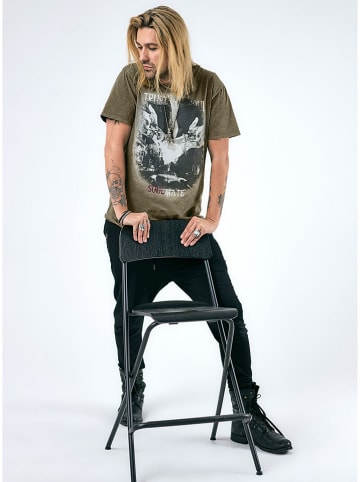 KEY LARGO Shirt "Hit the road Jack" in Khaki