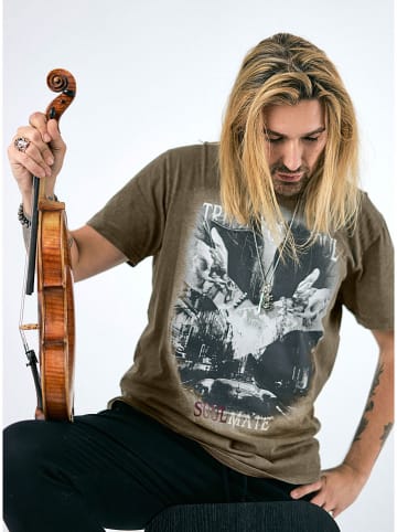 KEY LARGO Shirt "Hit the road Jack" in Khaki