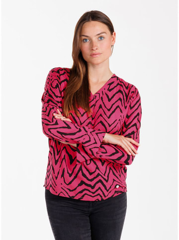 KEY LARGO Bluse "Party" in Pink/ Schwarz
