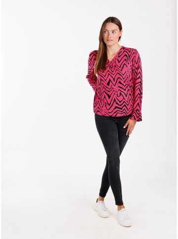 KEY LARGO Bluse "Party" in Pink/ Schwarz