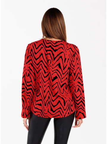 KEY LARGO Bluse "Party" in Rot/ Schwarz